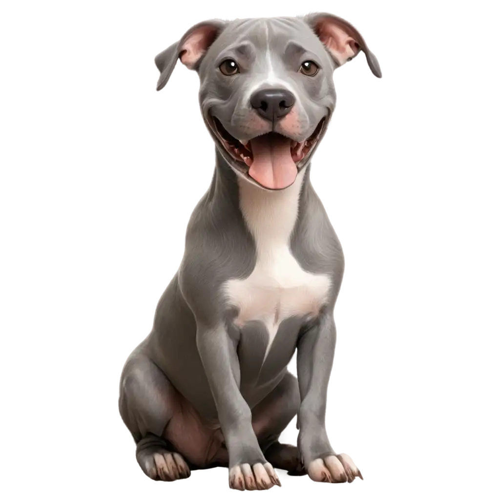 Realistic-Cute-Gray-Pitbull-PNG-Image-with-Happy-Expression-and-Tilted-Head