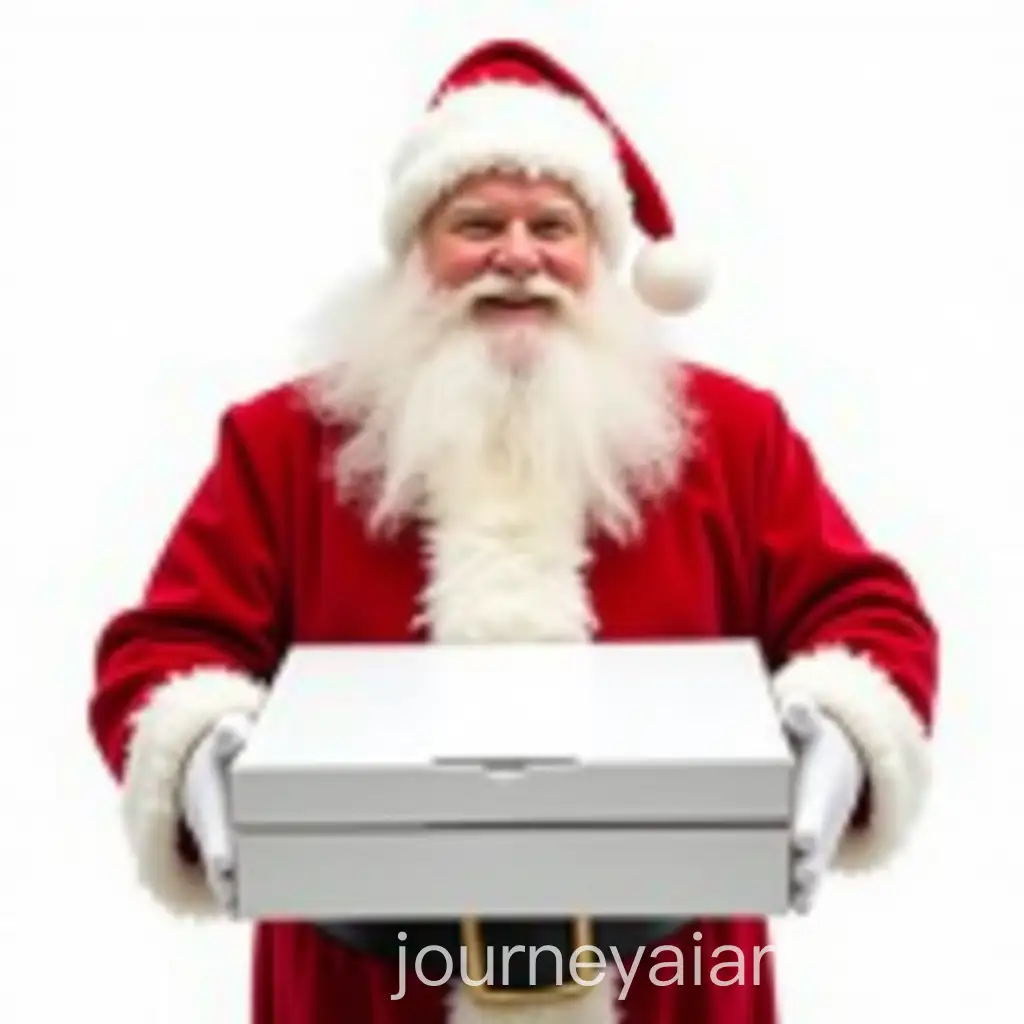 Santa-Claus-Holding-Plain-White-Pizza-Box-on-Clean-White-Background