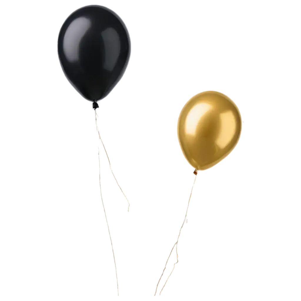 Elegant-Black-and-Gold-Balloons-PNG-Image-for-HighQuality-Design-Projects