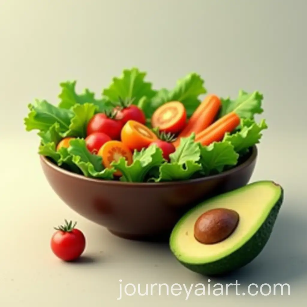 FreshAI-Image-Prompt-Expansion-Salad-Bowl-with-Green-Vegetables-Tomatoes-and-Avocado-on-Neutral-Surface