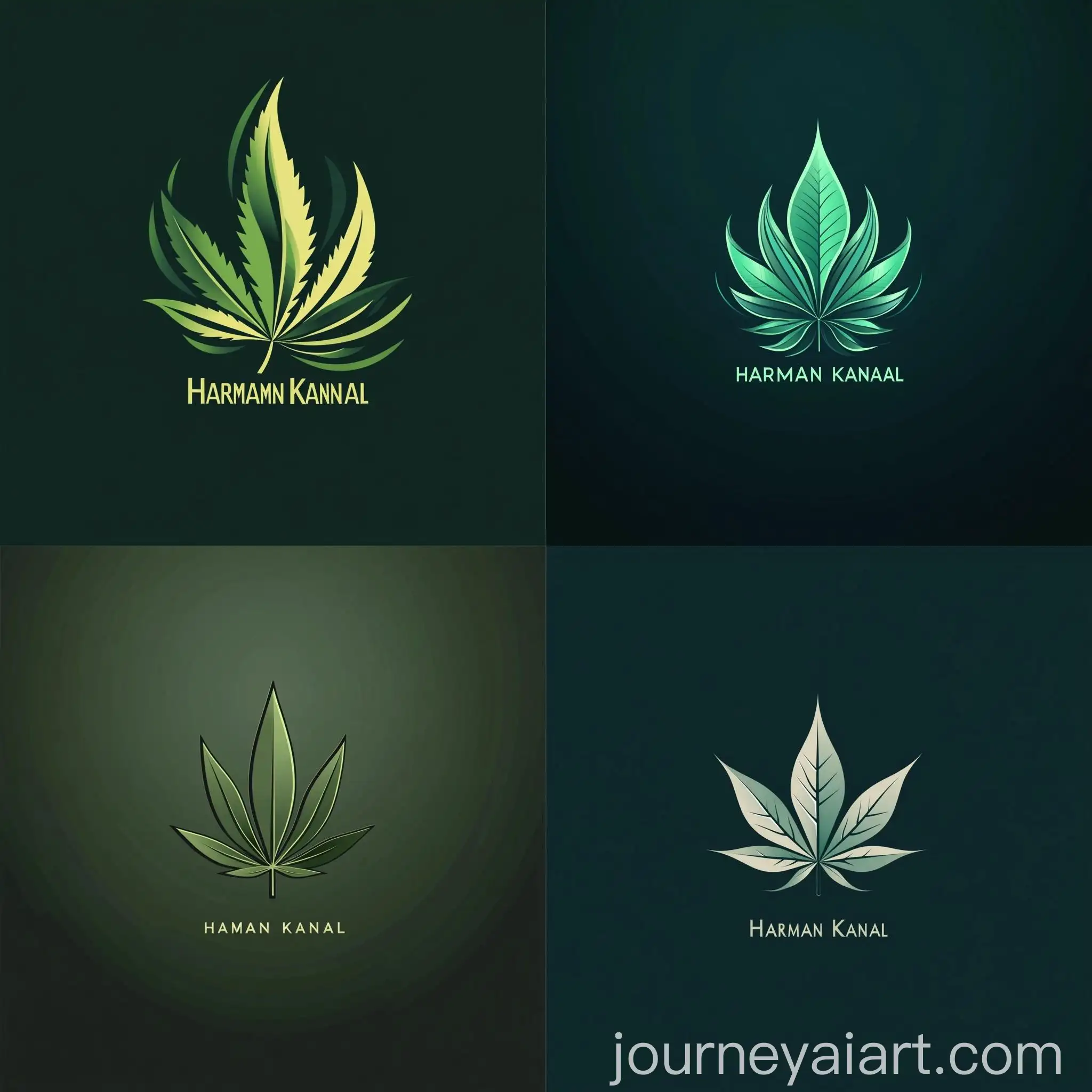 Modern-Cannabis-Leaf-Logo-Design-for-Harman-Kanal-Telegram-Channel