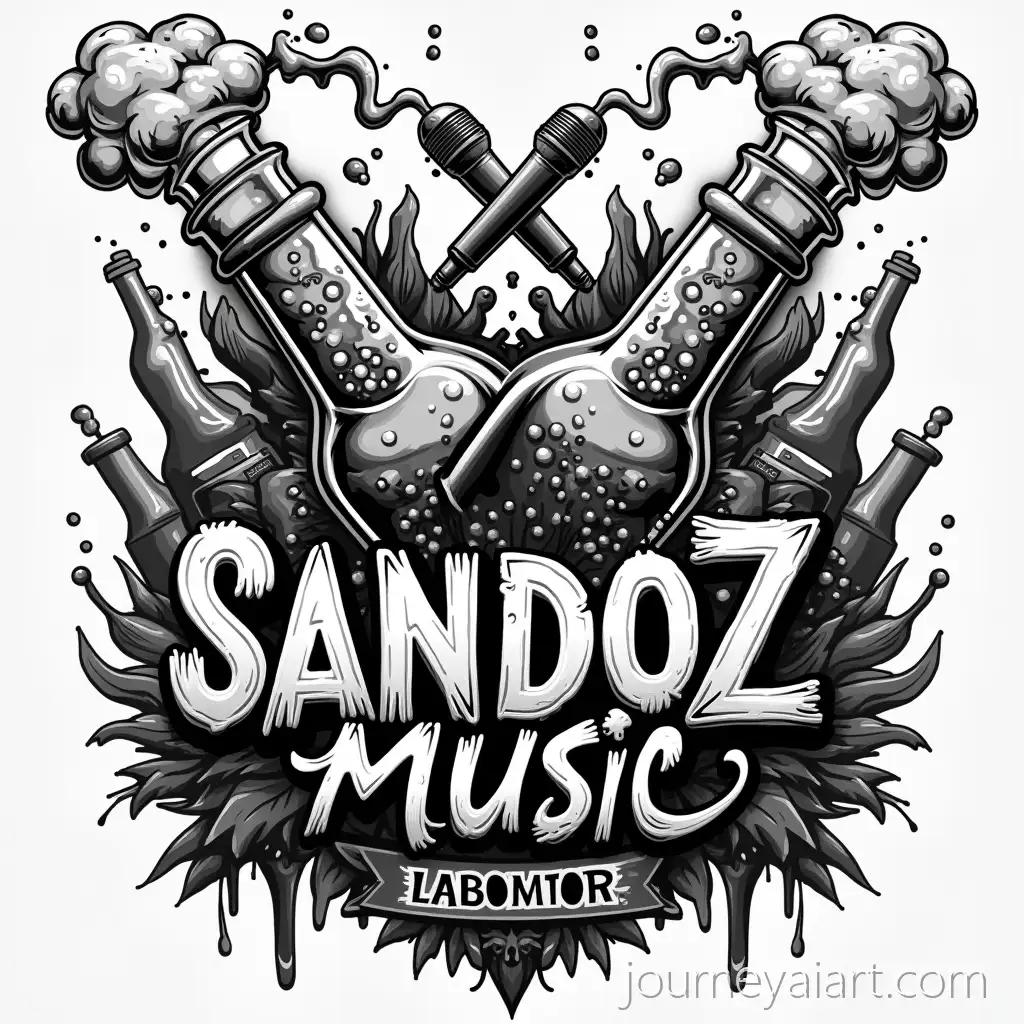 Underground-Experimental-HipHop-Group-Logo-with-Crossed-BongsAI-Art-Prompt-Expansion-and-Smoke