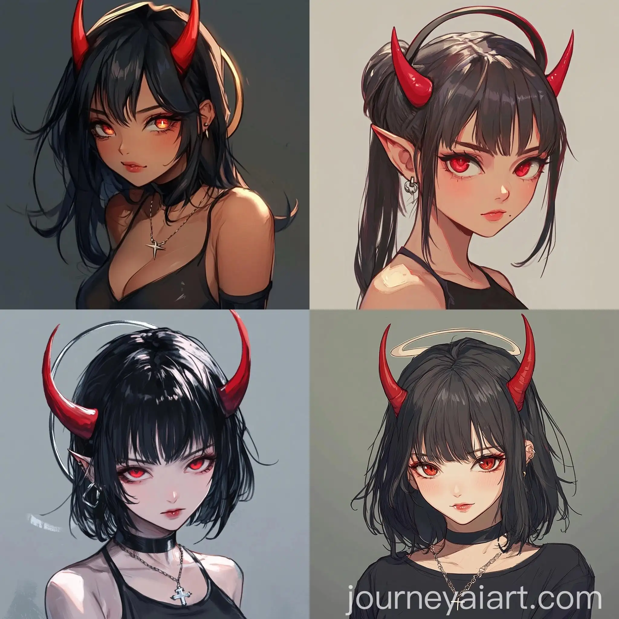 Anime-Girl-with-Dual-Personality-Devil-Horns-and-Angel-Halo