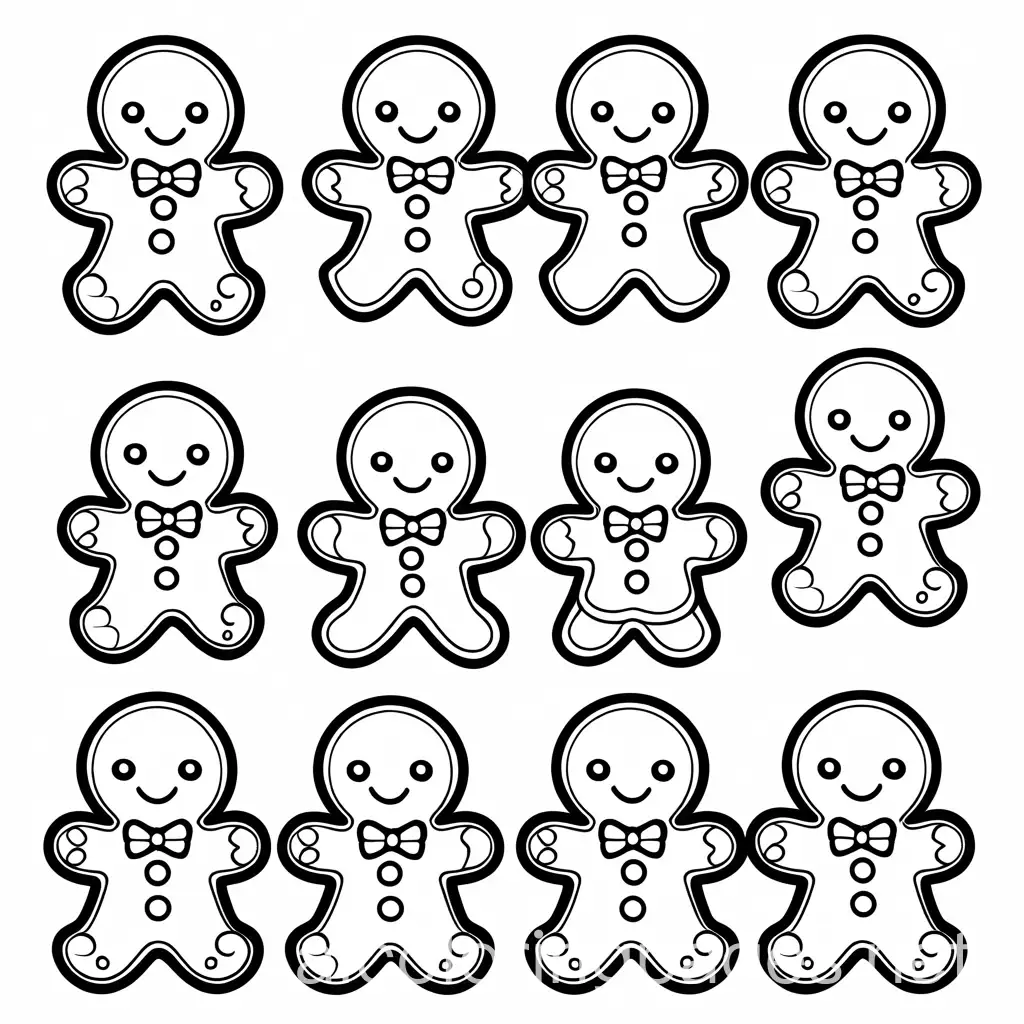 Kawaii-Style-Gingerbread-Men-Coloring-Page-with-Happy-and-Sad-Expressions