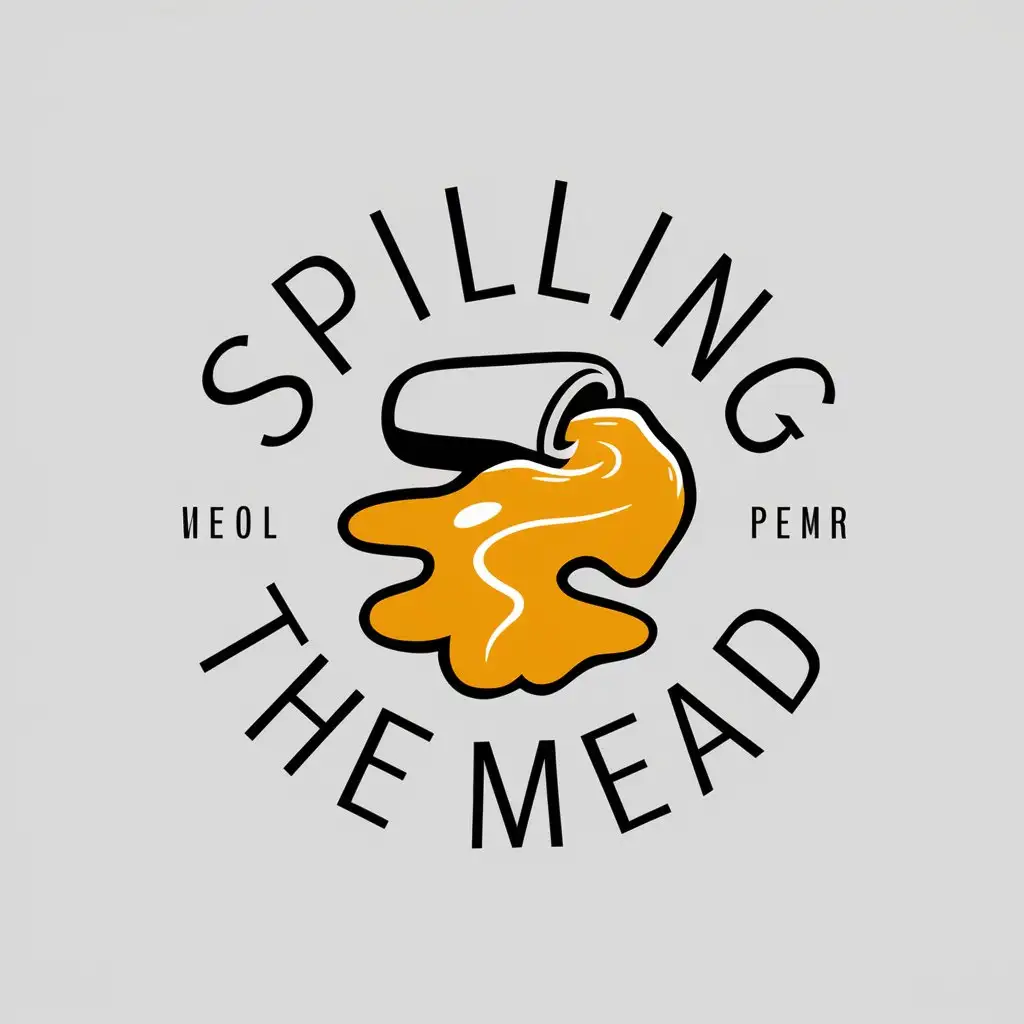 LOGO Design for Spilling The Mead Spilled Beer Concept with Clear Background