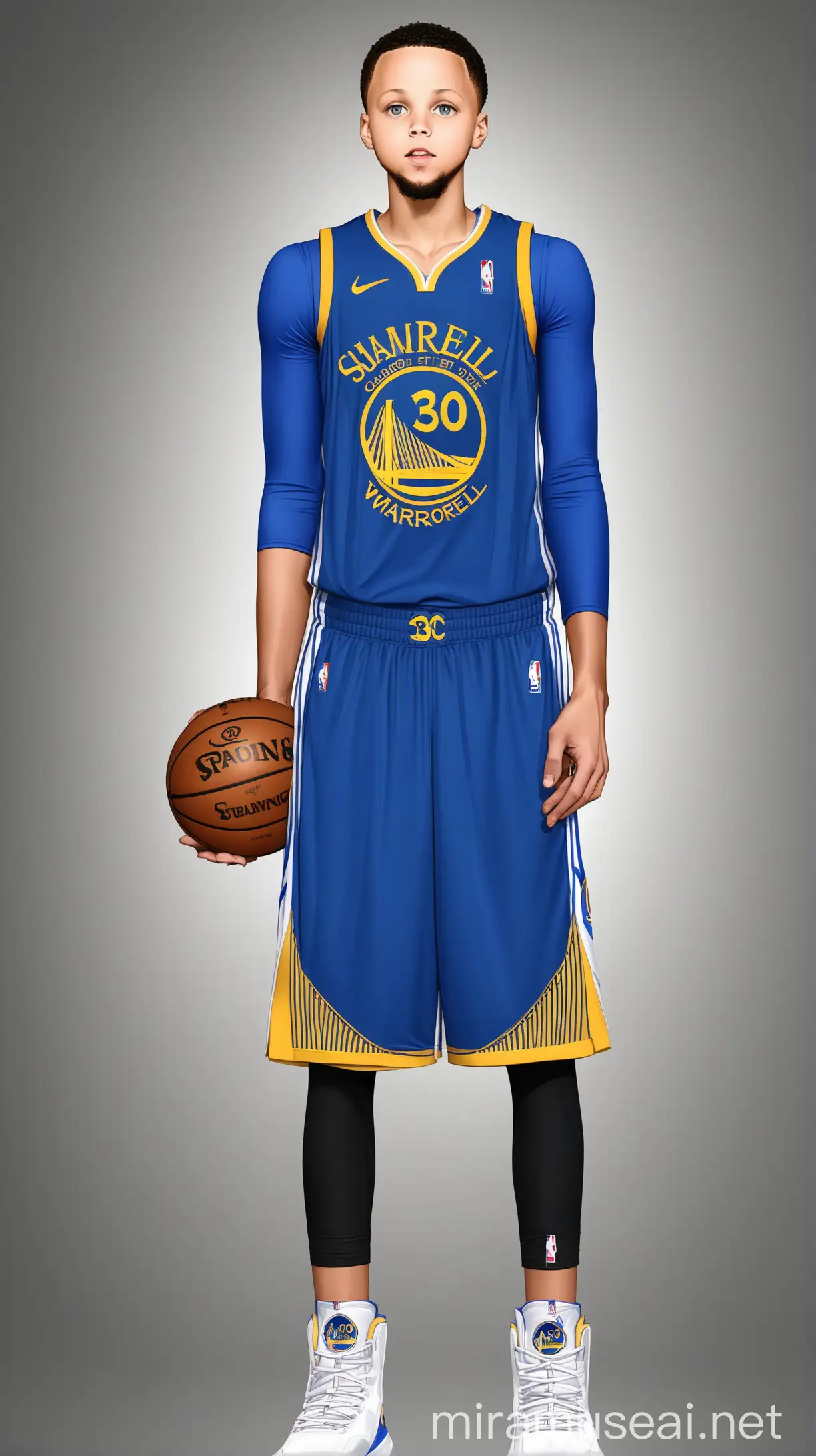 Wardell Stephen Curry II Portrait in Full Body