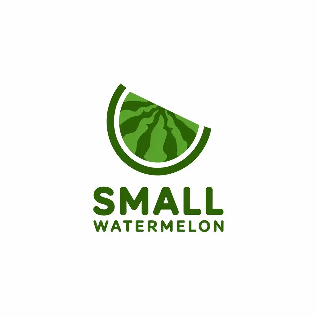 a vector logo design,with the text "small watermelon", main symbol:eave,Moderate,be used in Home Family industry,clear background