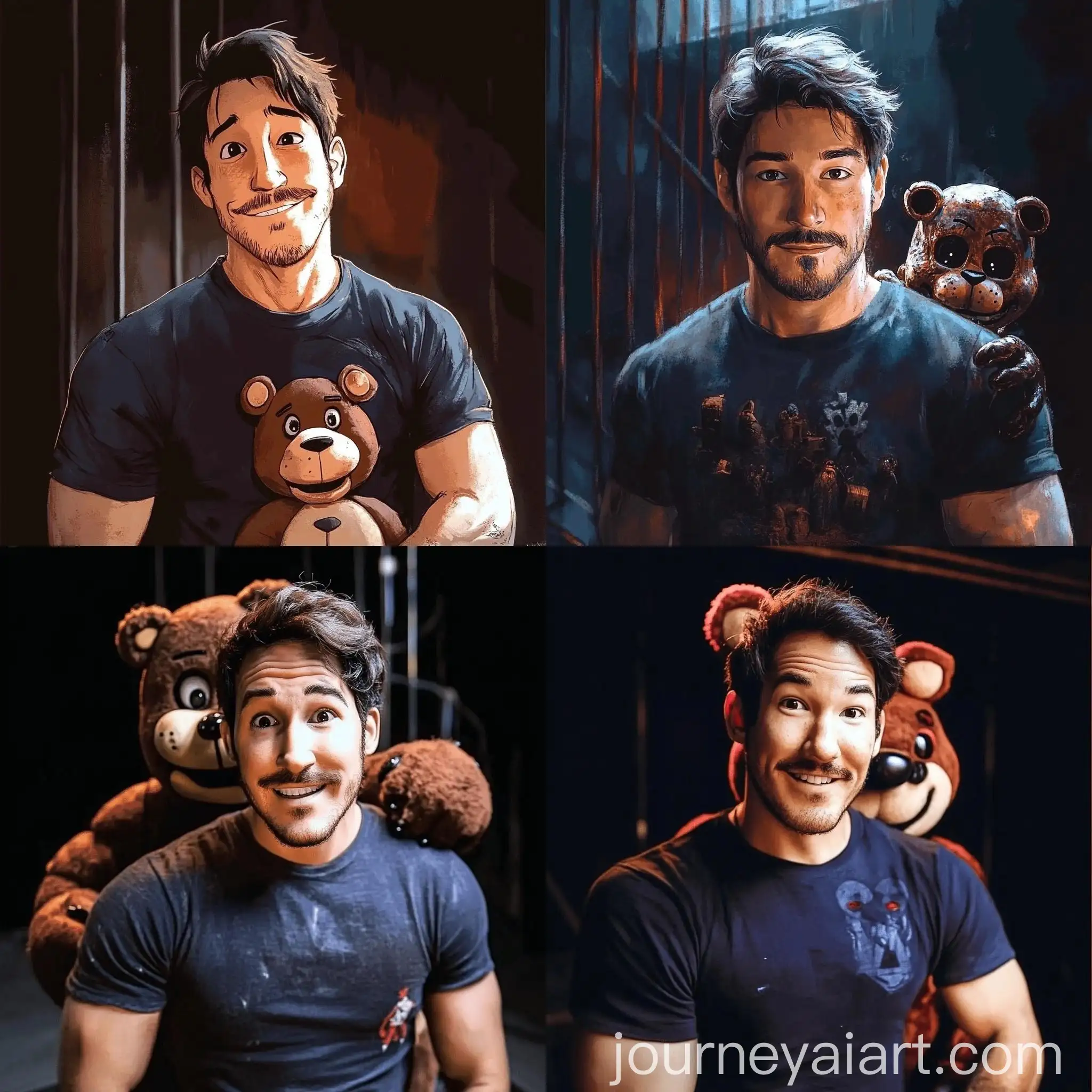 Freddy-Fazbear-Behind-Markiplier