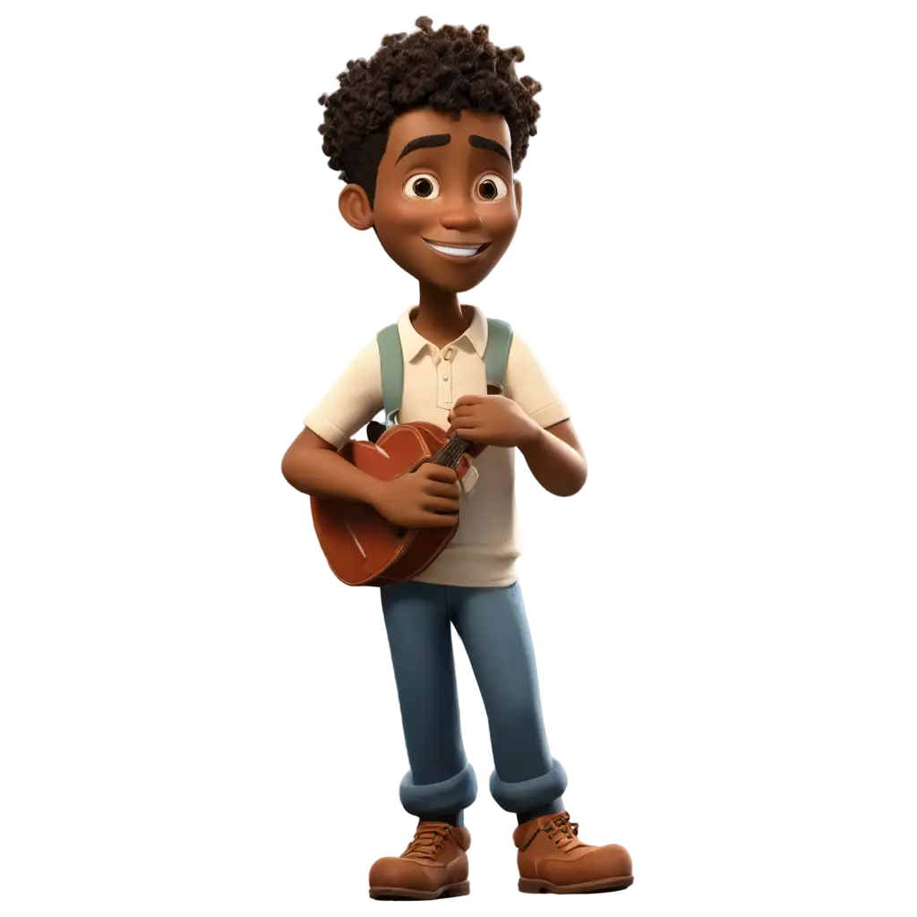 Young-Black-Man-Creating-Graphics-on-PC-in-Disney-Pixar-Style-PNG-Image-for-Creative-Projects