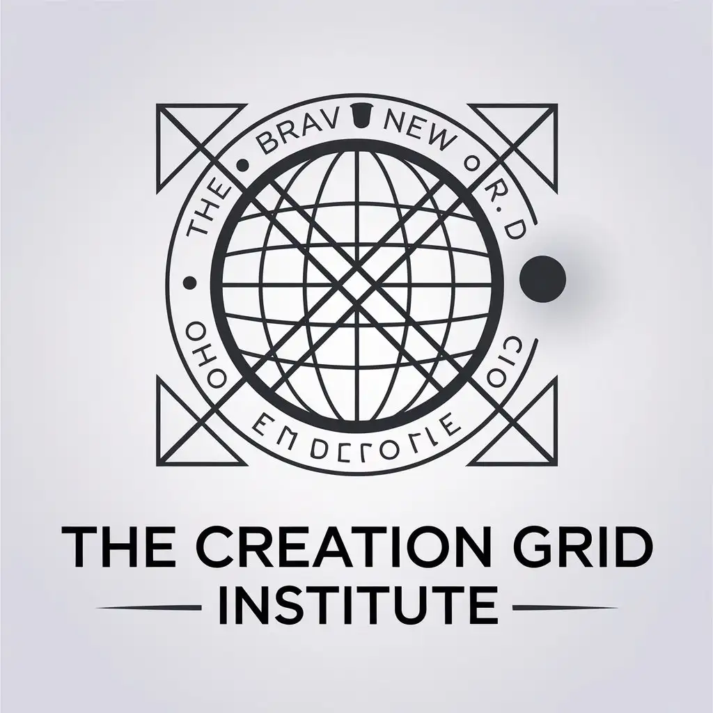 LOGO Design for The Creation Grid Institute Brave New World Inspired Moderate Style for Education