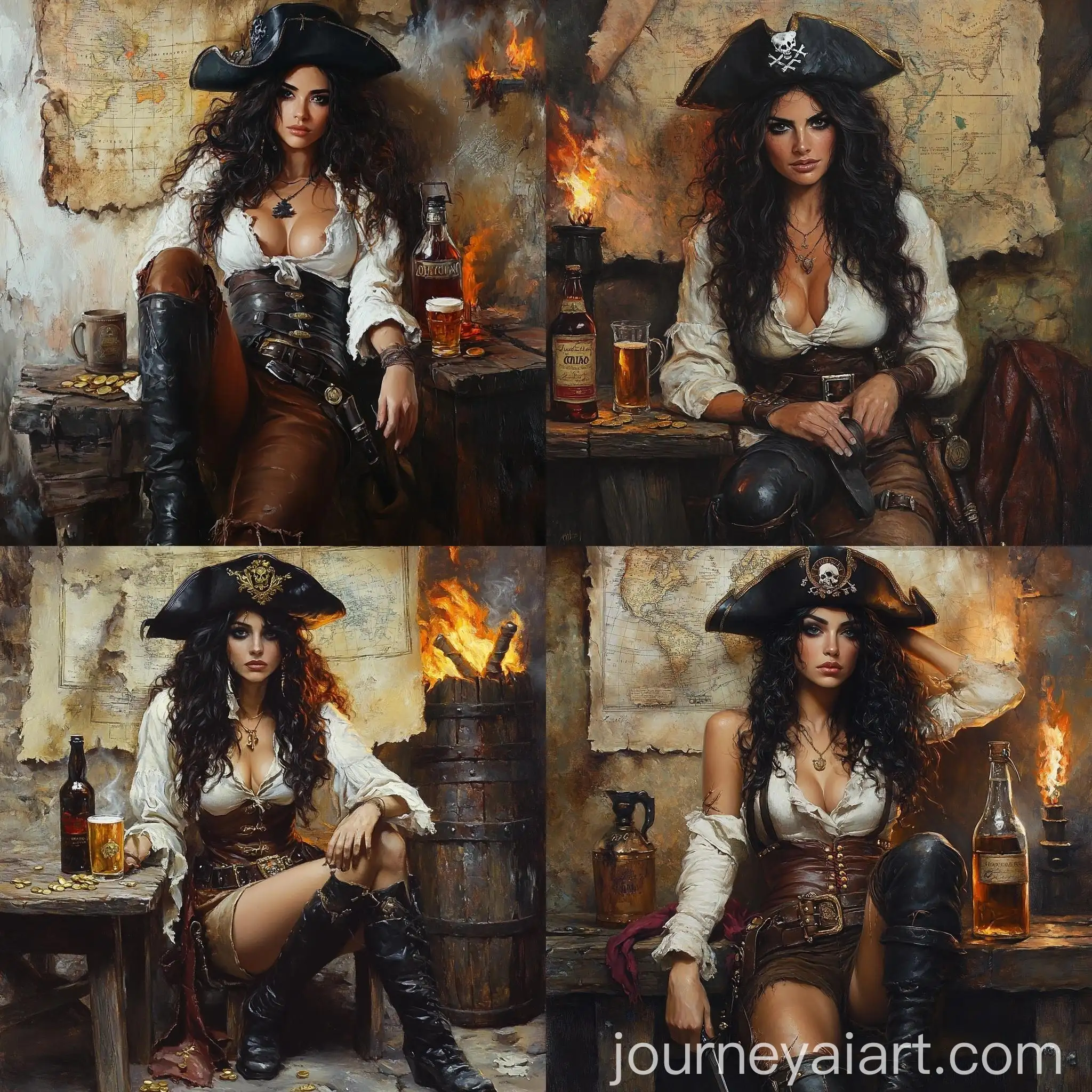 Portrait-of-a-Beautiful-Pirate-Woman-with-Sword-and-Treasure