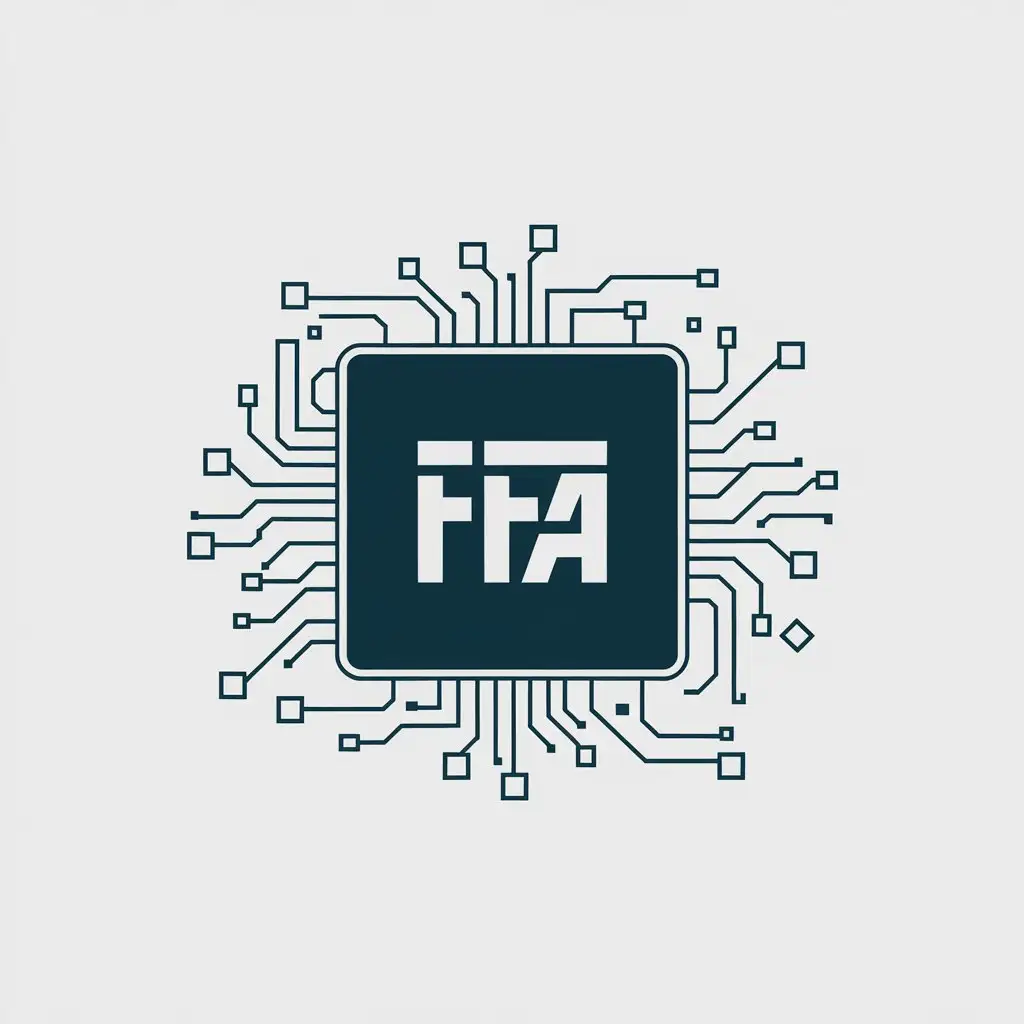 LOGO Design For Free For All FFA Text with Clear Background for Technology Industry