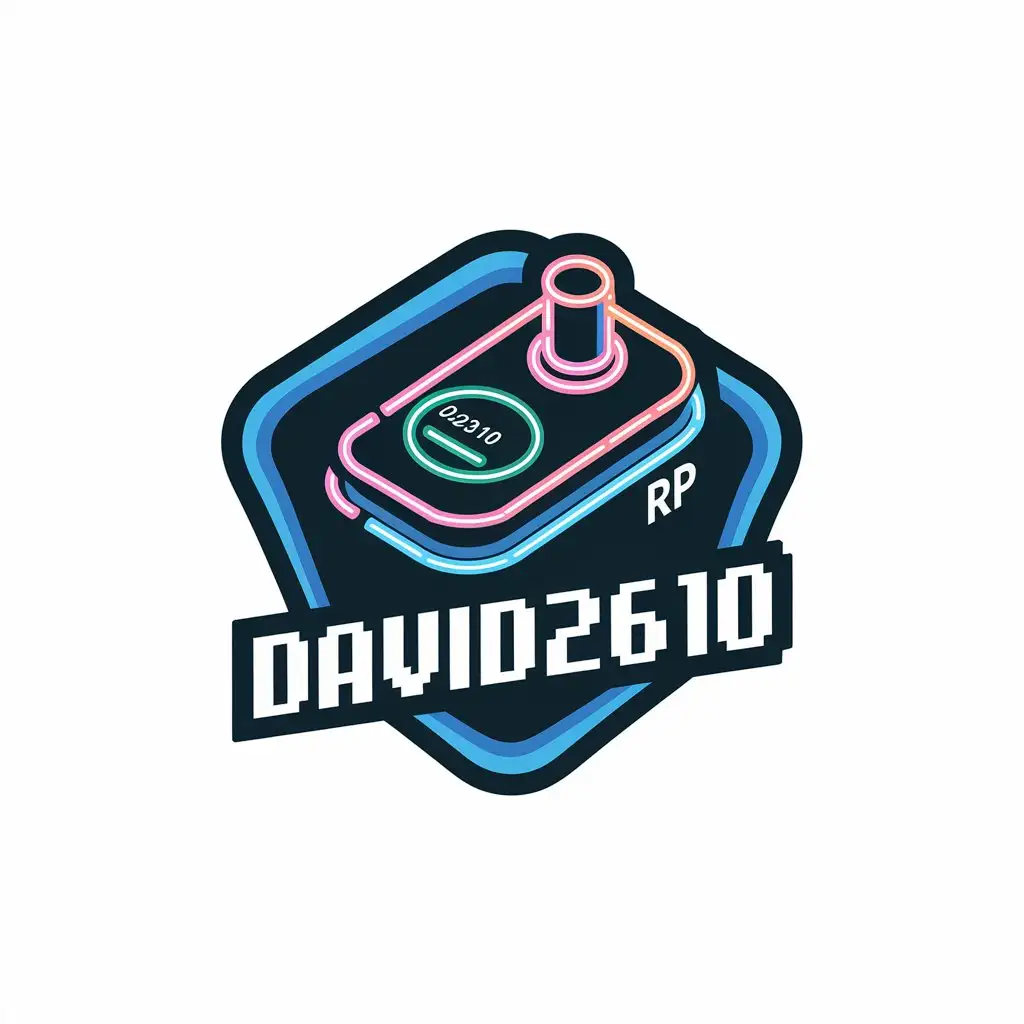 LOGO-Design-for-David2610-Neon-Gaming-Joystick-with-RP-Inscription