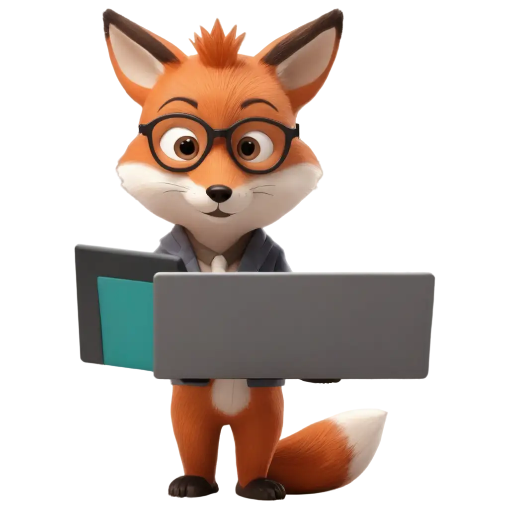 Fox-as-a-Computer-Scientist-PNG-Image-for-Creative-Representation