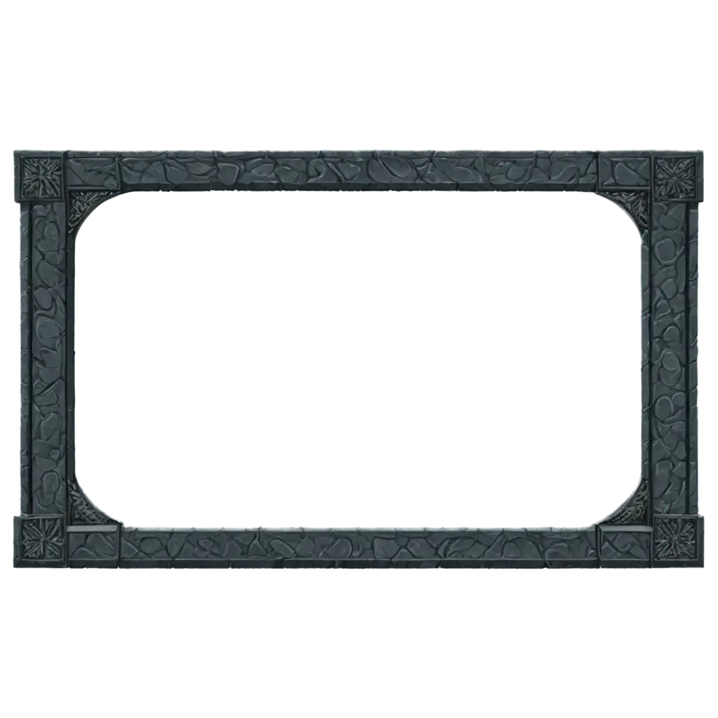 PNG-Image-of-Rectangular-UI-Frame-for-RPG-Game-in-Game-of-Thrones-Style