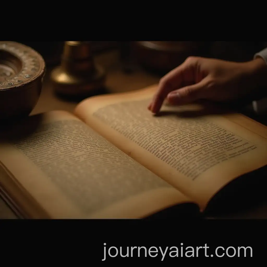 Closeup-of-Ancient-Manuscripts-with-Hand-Flipping-Pages