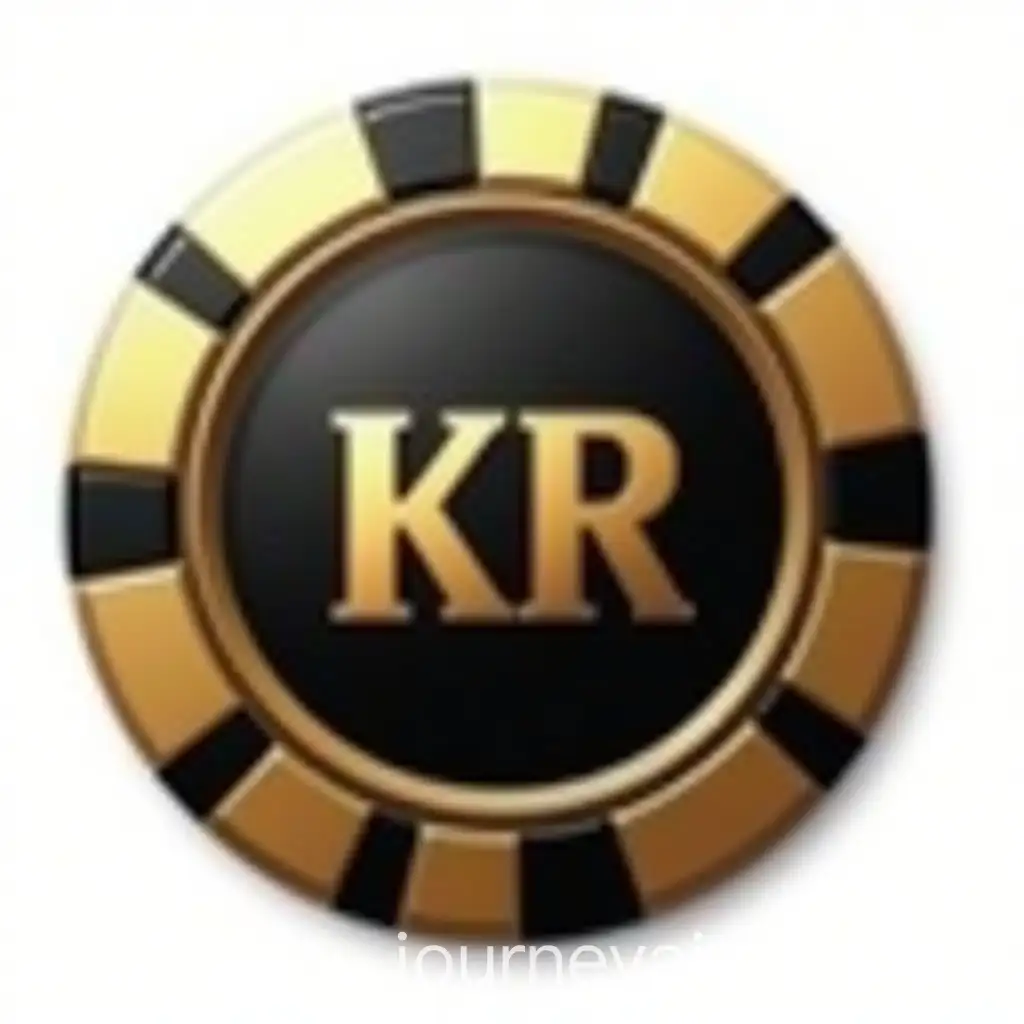 Luxury-Gold-and-Black-Casino-Chip-Design-with-Bold-KR-Logo