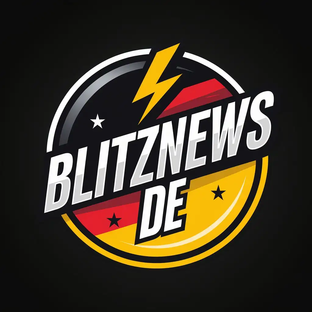 Dynamic-Logo-for-BlitzNews-DE-with-Lightning-Bolt-and-German-Flag-Elements