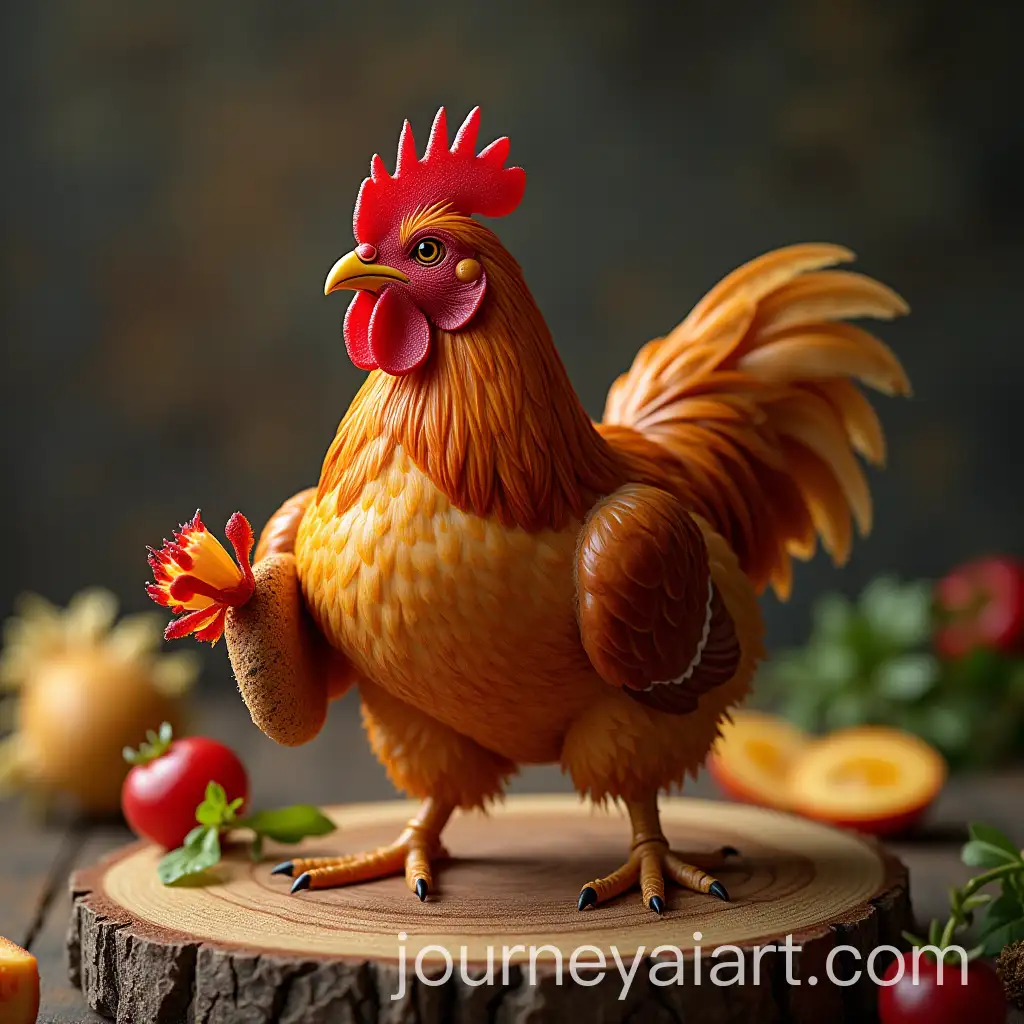 Realistic-Illustration-of-an-Ayam-Chicken-in-Natural-Habitat