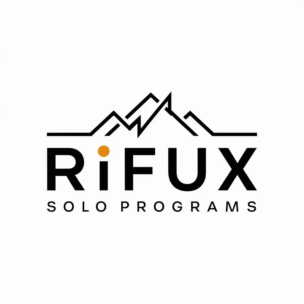 LOGO-Design-for-Rifux-Electric-Mountain-Symbol-in-the-Solo-Programs-Industry