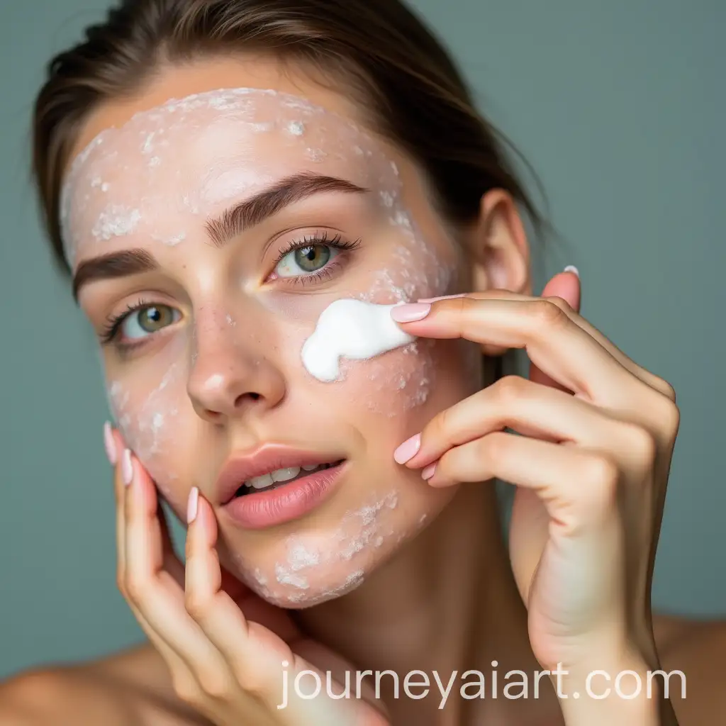Young-Woman-Applying-Vikar-Acne-Cream-for-Skincare-Treatment