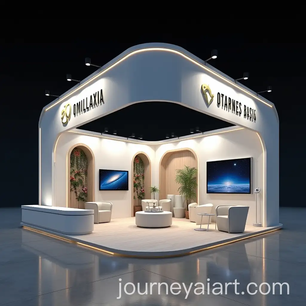 Futuristic-Circle-Base-Booth-Design-for-Hamat-Holding