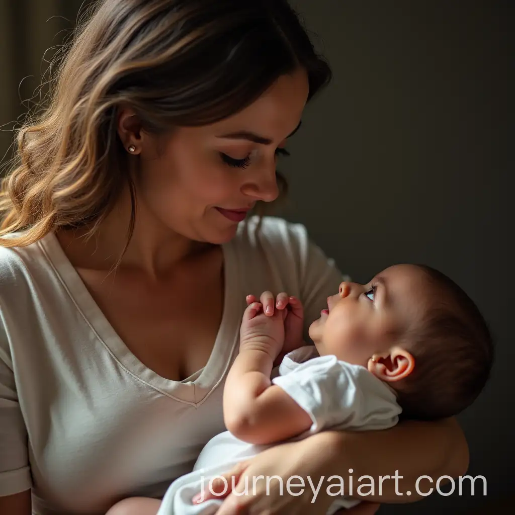 Mother-Feeding-Her-Baby-in-a-Cozy-Environment