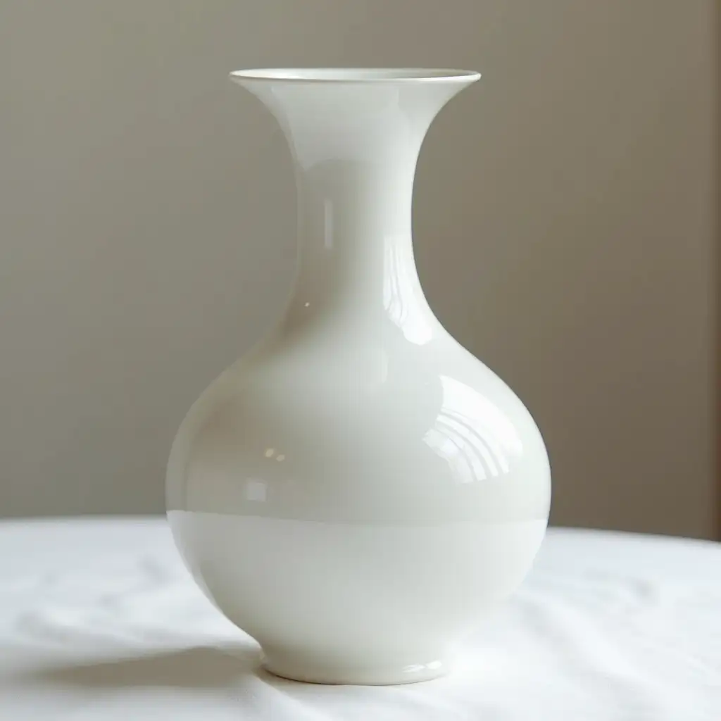 Elegant-White-Porcelain-Vase-on-Plain-Tablecloth-with-Soft-Lighting