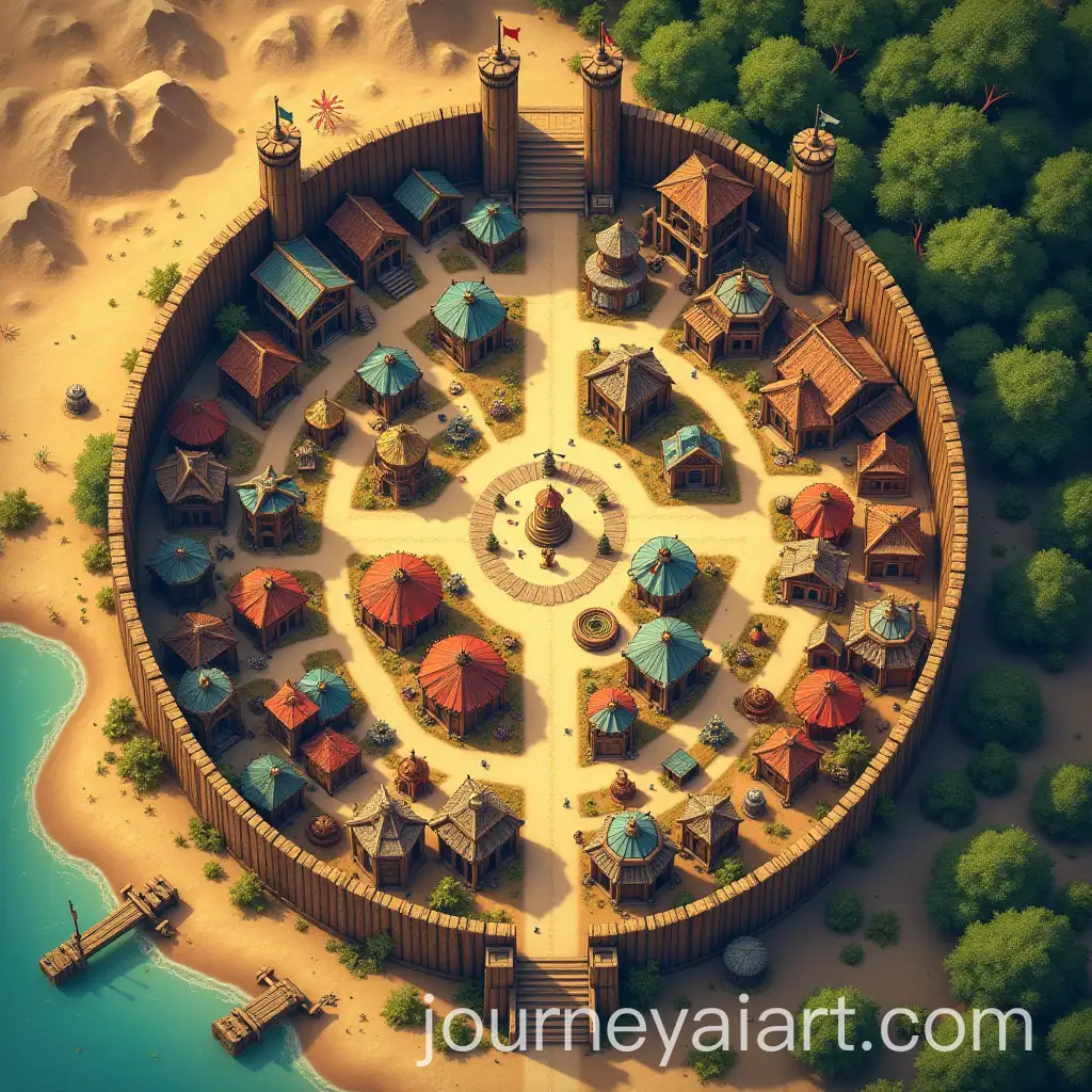 Fantasy-Map-of-Hunters-Post-Frontier-Town-with-Festival-Tents-and-Diverse-Terrain