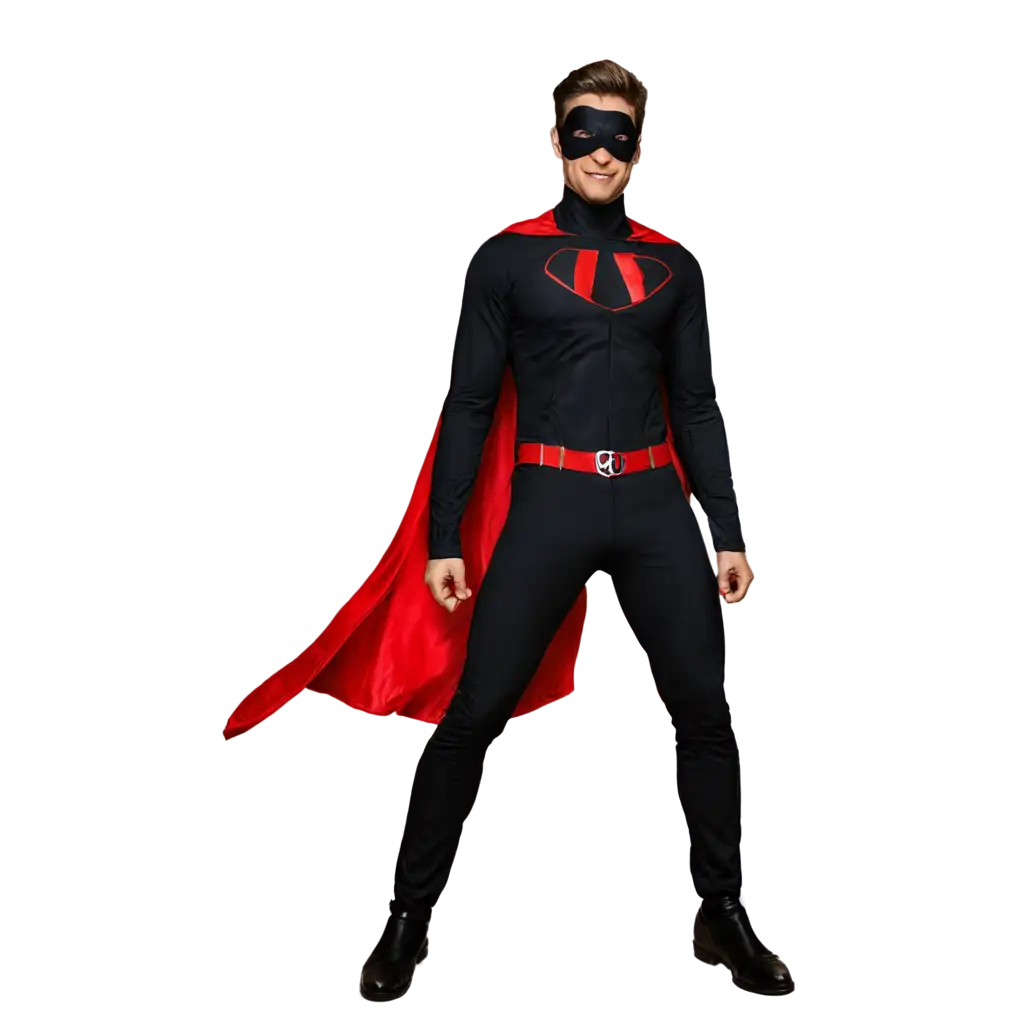 Super hero red black