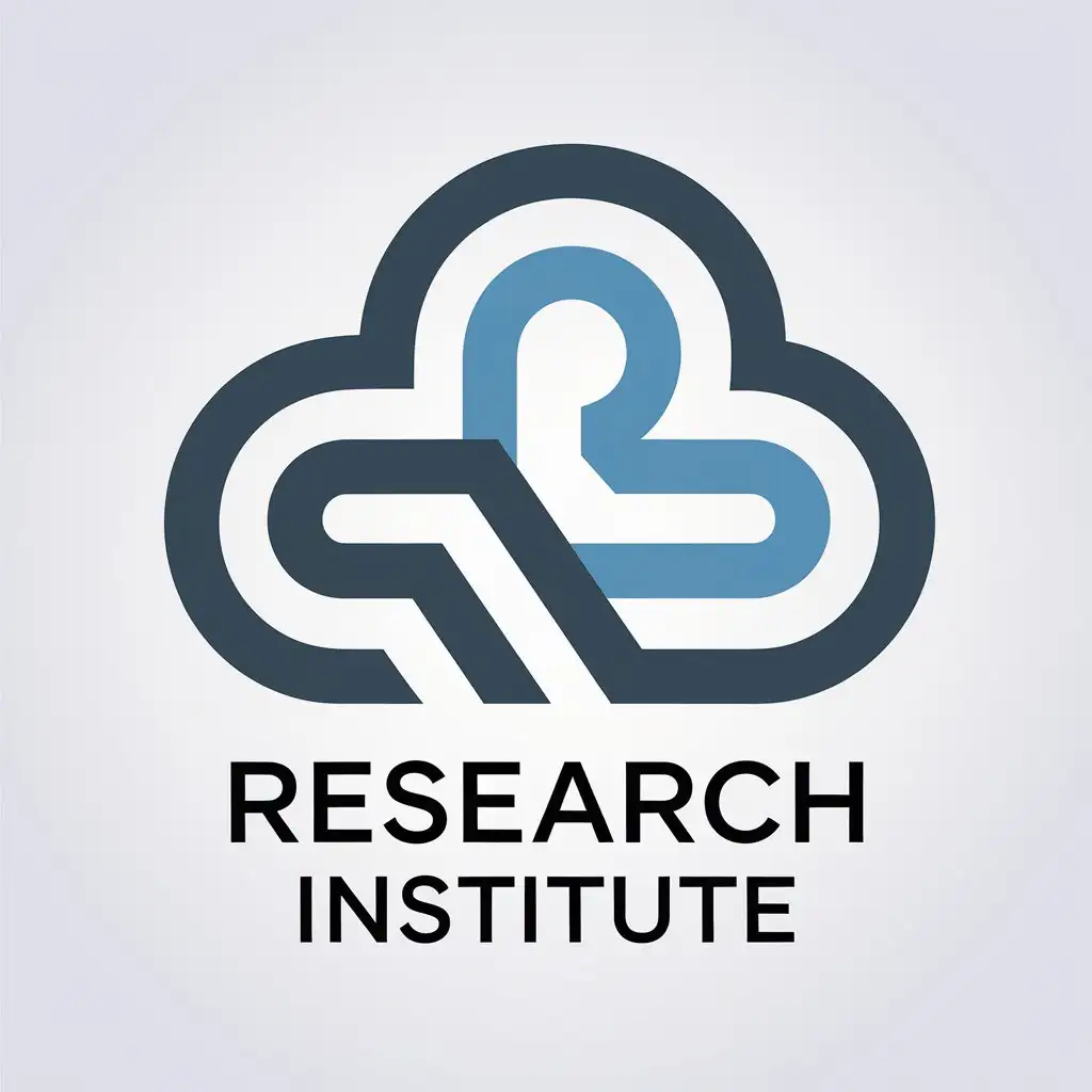 LOGO Design For Research Institute Cloud Vector Logo on Clear Background