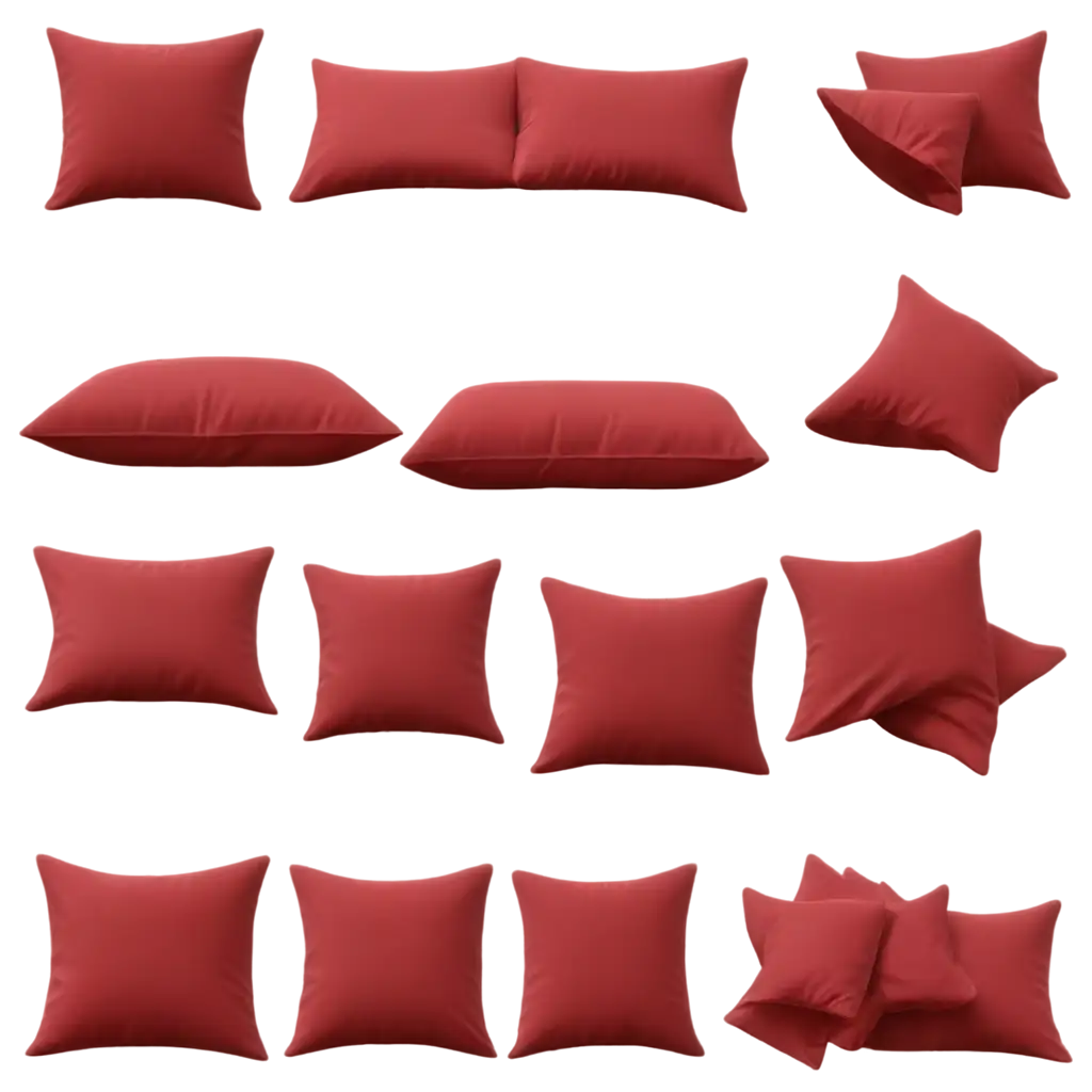 HighQuality-Red-Pillow-PNG-in-3D-Animation-Style-for-Versatile-Digital-Use