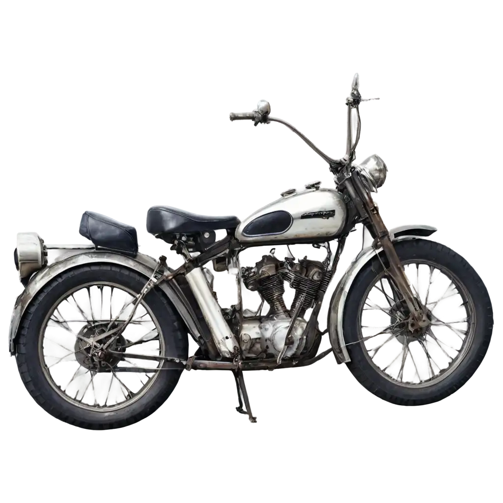 Old-Motorcycle-PNG-Image-Vintage-Charm-and-Timeless-Appeal