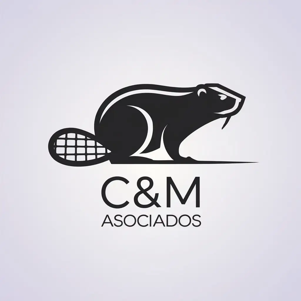 LOGO Design for CM Asociados Minimalistic Beaver Symbol for Real Estate Industry