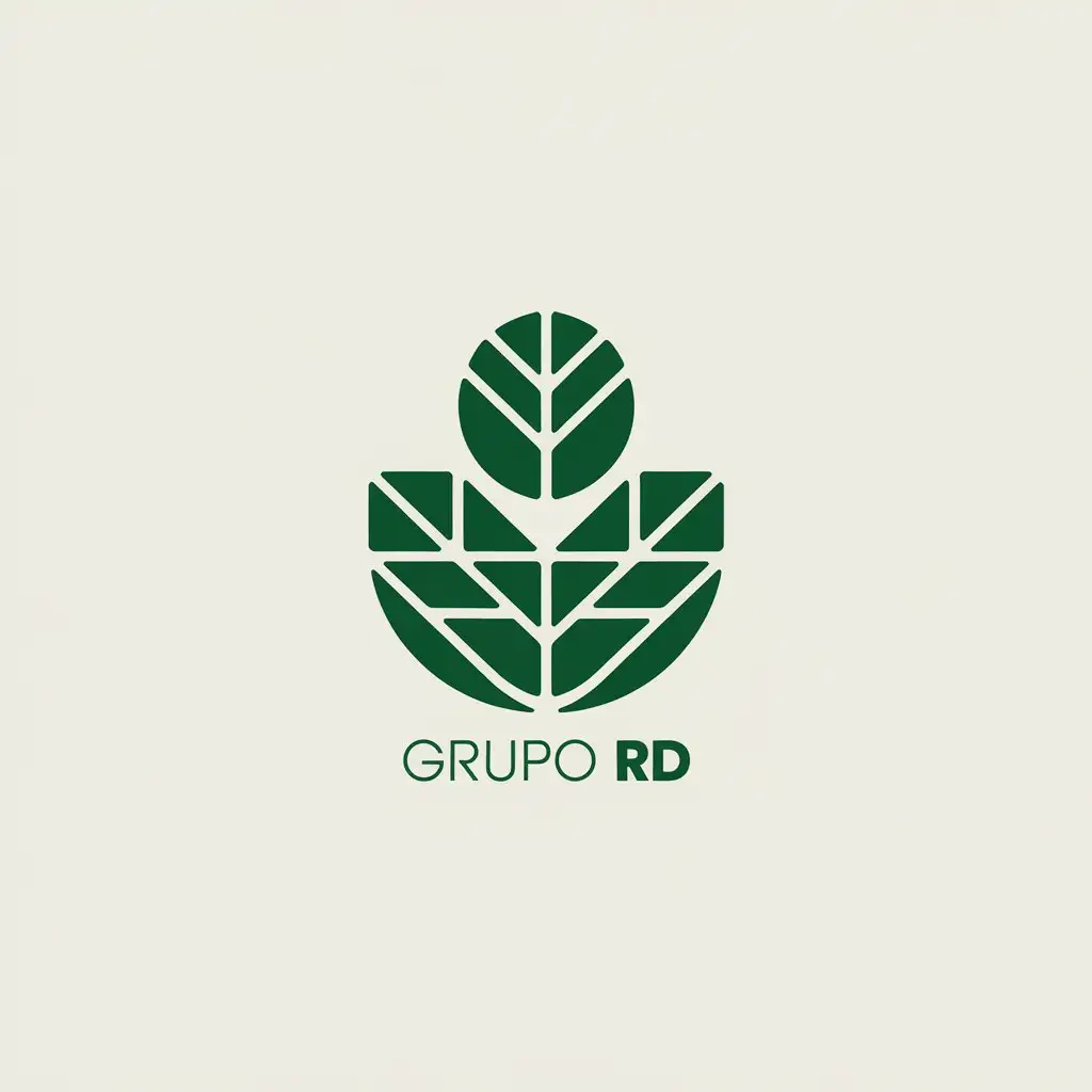 LOGO Design for GRUPO RD Minimalistic Vector with Folha Symbol and Clear Background