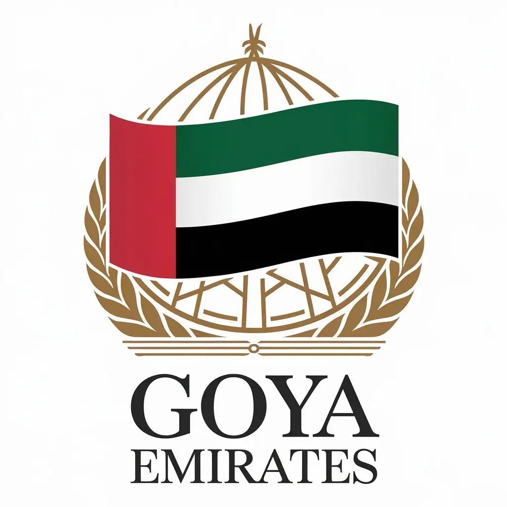 LOGO-Design-For-Goya-Emirates-Flag-of-United-Arab-Emirates-in-Moderate-Style