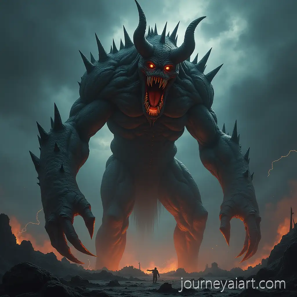 Colossal-Nightmare-Monster-Towering-Over-DesAI-Image-Expansionolate-Battlefield