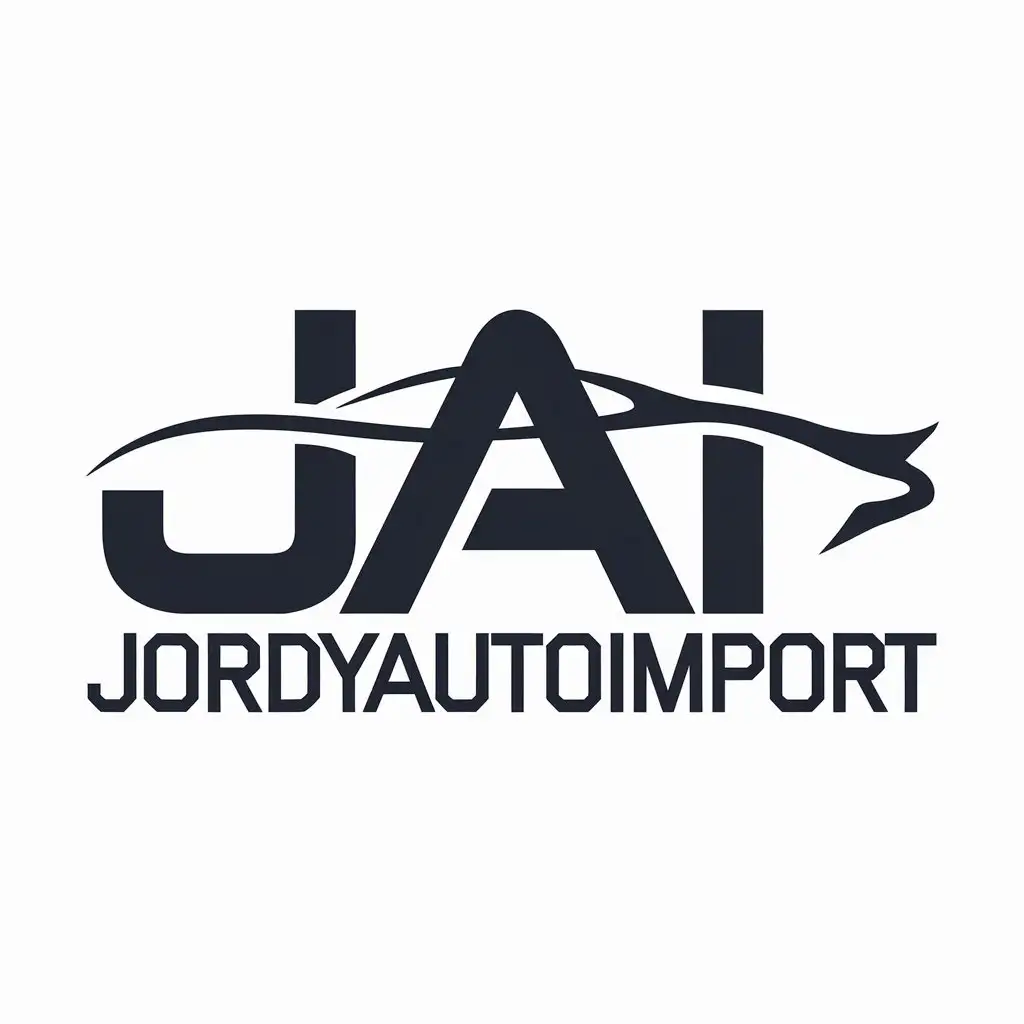 LOGO Design for JordyAutoImport Bold Font with Car Symbol for Finance Industry