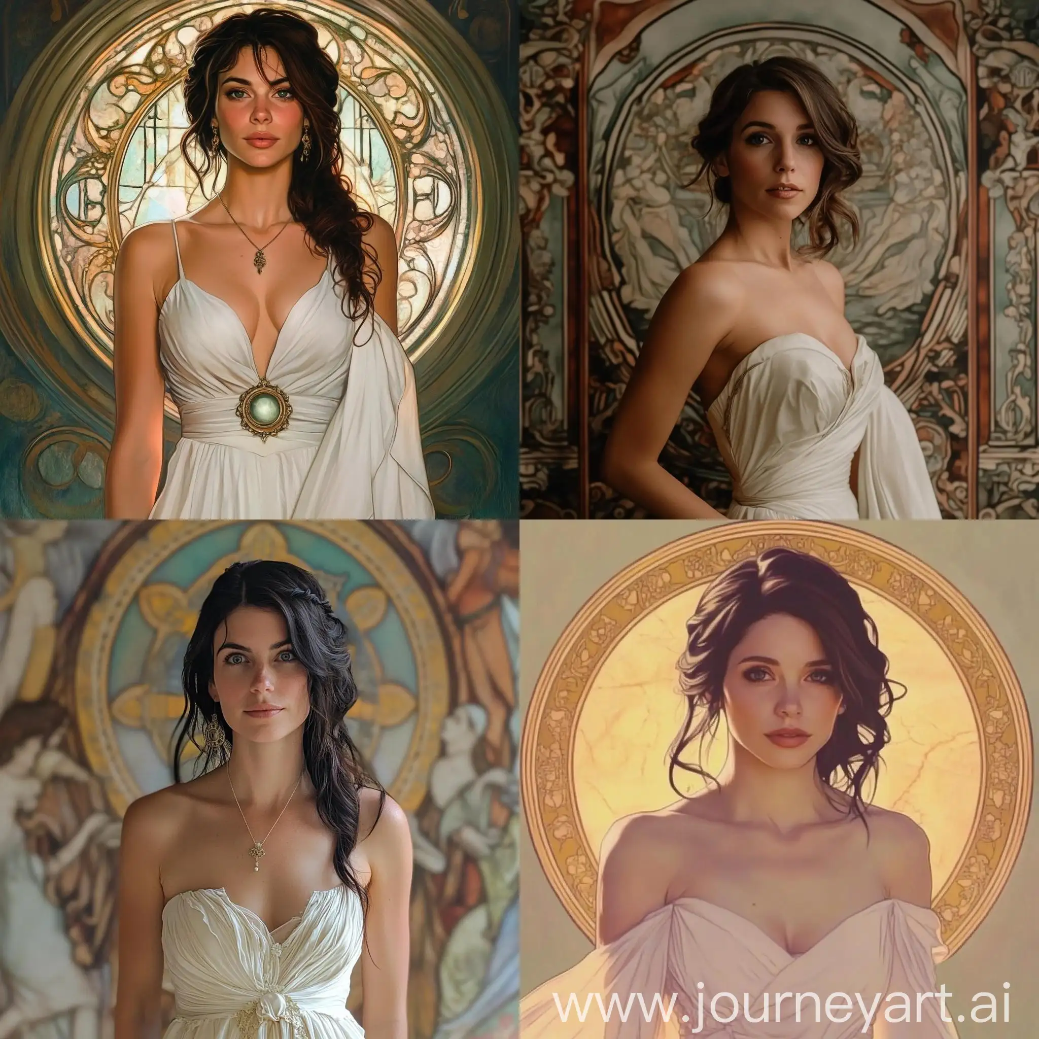 Laura-Bailey-Inspired-Portrait-in-Alphonse-Mucha-Style