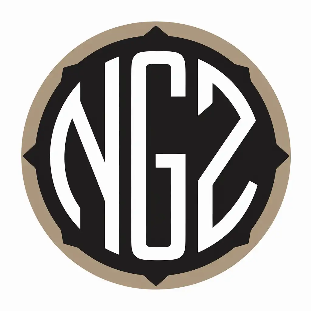 LOGO Design for NGZ Black Circular Symbol with Technology Industry Focus