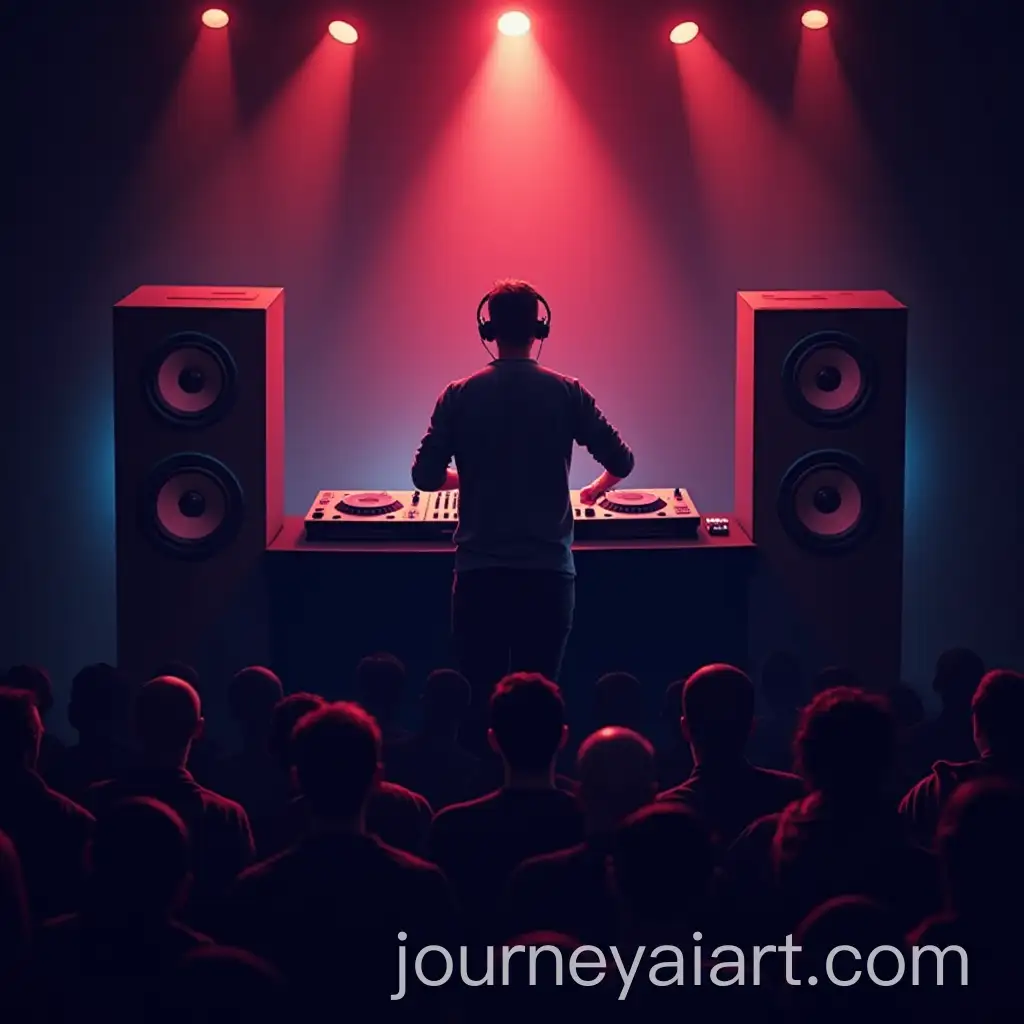 DJ-Speakers-in-a-Vibrant-Background