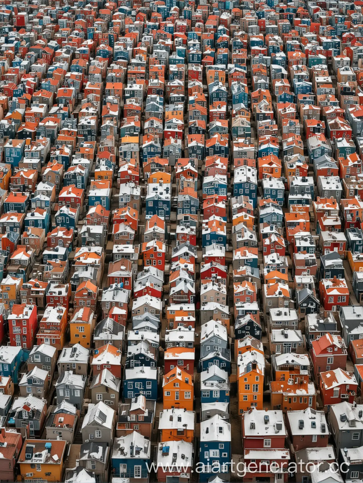 Colorful-Labyrinth-of-Modern-Houses-with-Bright-Doors