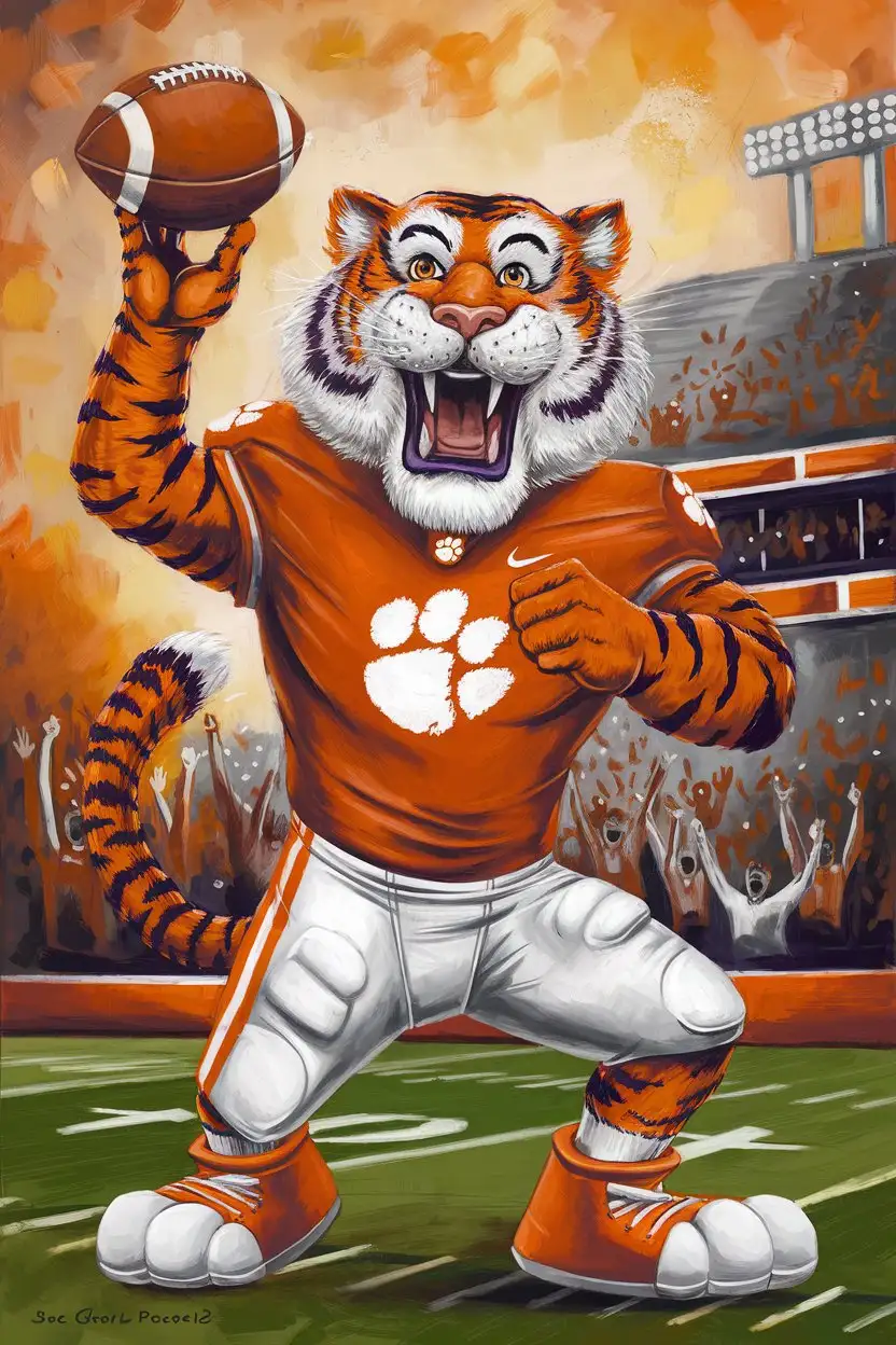 Clemson-Mascot-Spiking-a-Football-in-a-Dynamic-Action-Pose