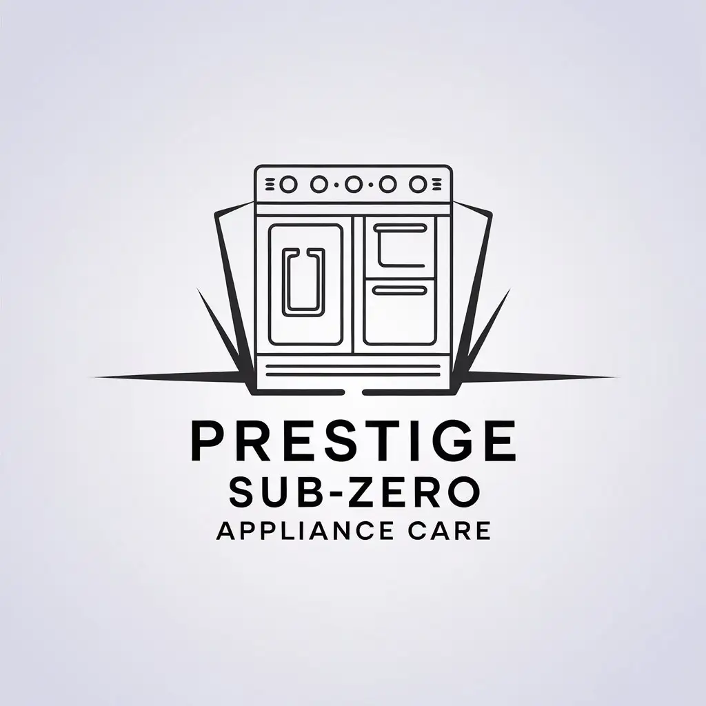 LOGO Design for Prestige SubZero Appliance Care Minimalistic Vector with Clear Background and Modern Symbolism