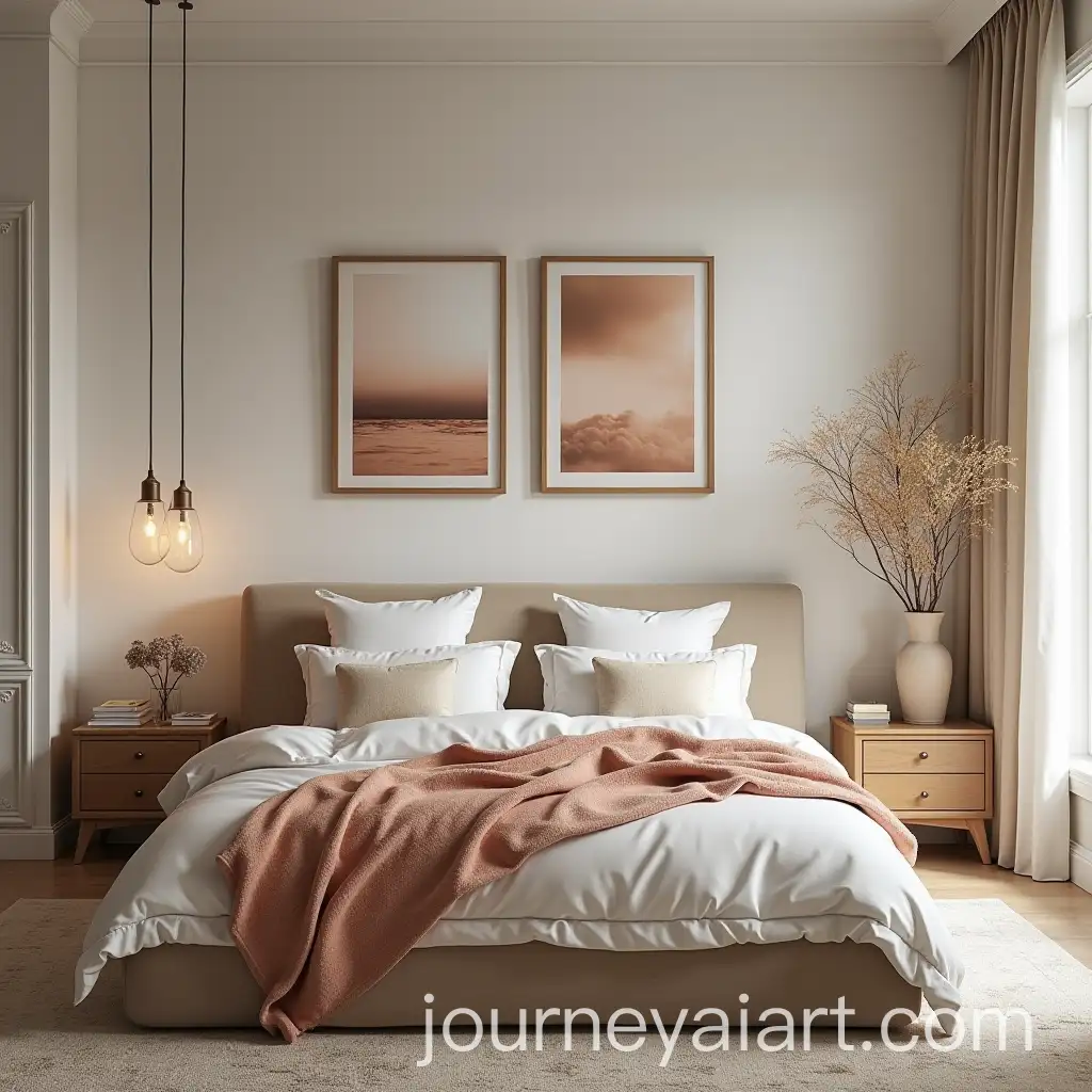 Chic-Bedroom-Design-for-a-Single-Woman-with-Artistic-Nude-Paintings-on-the-Walls