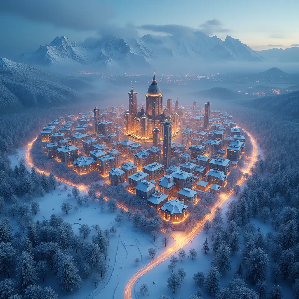 Map-of-a-Beautiful-Egalitarian-SnowCovered-Utopian-City-Glowing-with-Light