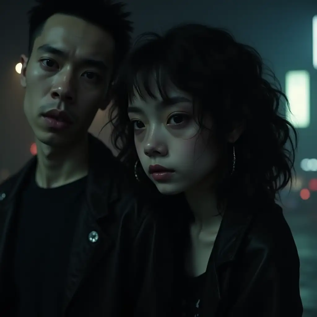 Emotional-Rocker-Girl-and-Distant-Guy-Modern-Urban-Melancholy