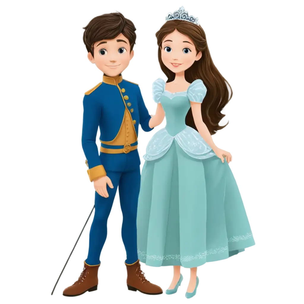 Beautiful-PNG-Image-of-a-Cute-Princess-with-a-Prince-Enhancing-Fairy-Tale-Magic