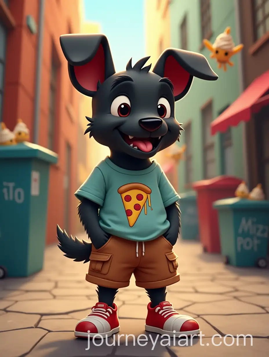 Anthropomorphic-DogAI-Image-Prompt-Expansion-and-Puppy-in-Colorful-Cartoon-Alley-with-Casual-Outfits