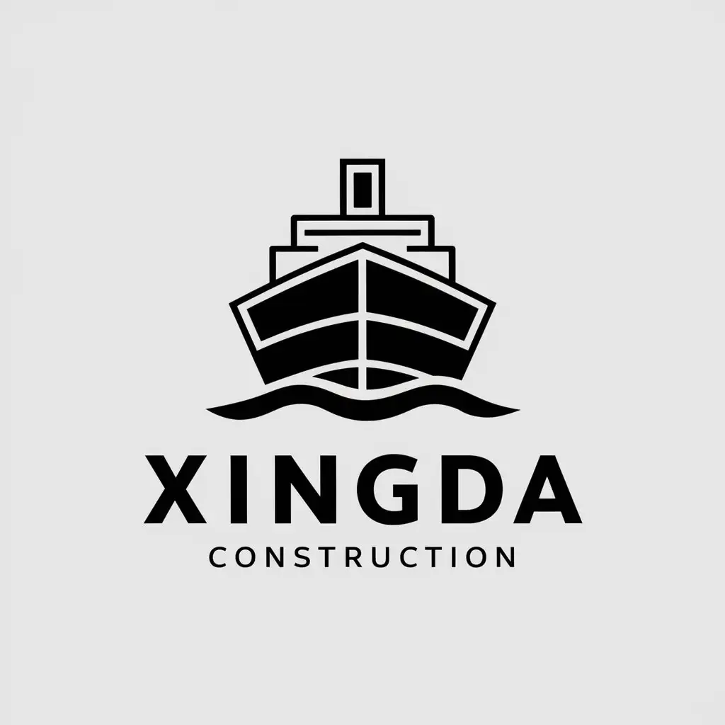 LOGO-Design-For-Xingda-Modern-Ship-Symbol-for-Construction-Industry